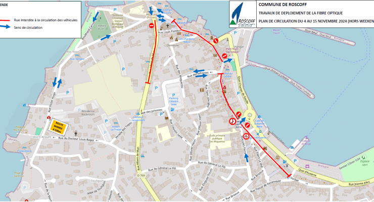 Modification de la circulation - 4 au 8 novembre