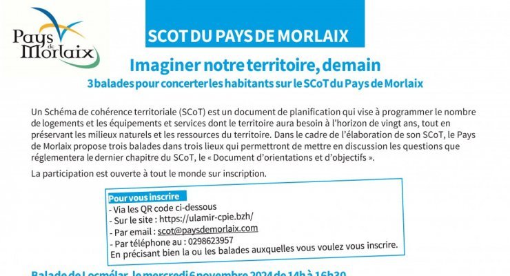 Information sur le Schéma de Cohérence Territoriale (SCOT) du Pays de Morlaix (...)