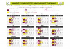 Calendrier de collecte 2025 Roscoff